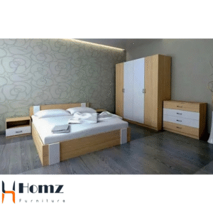 Bedroom White and Beige 160×50×210